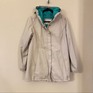 Eddie Bauer Neutral Rain Hooded Jacket